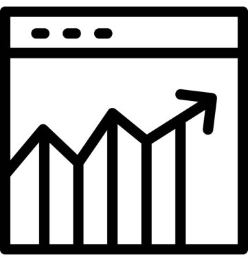 Web Analytics vektör satırı simgesi 