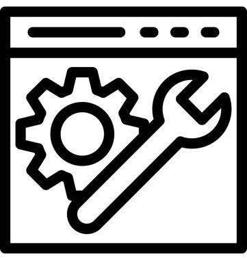 Web geliştirme vektör satırı simgesi