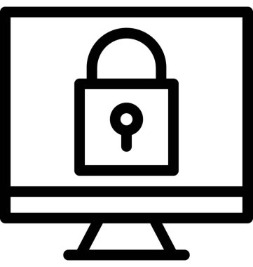 Güvenlik vektör satırı simgesi