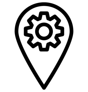 konum ayarı vektör satırı simgesi