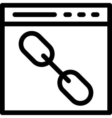 Geri bağlantısı vektör satırı simgesi