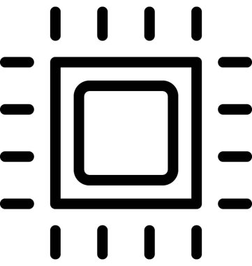 Mikroişlemci vektör satırı simgesi