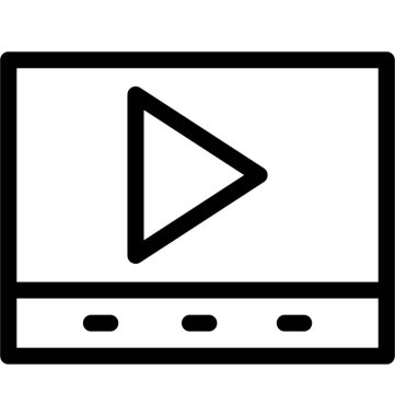 Media Player vektör satırı simgesi