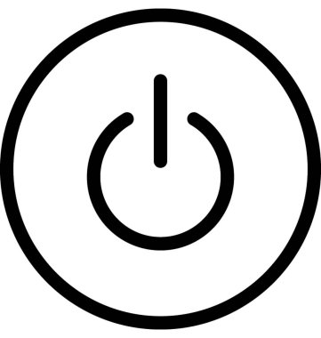 Güç düğmesi vektör satırı simgesi