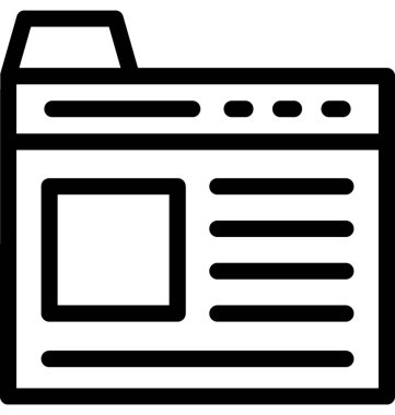 Web sitesi vektör satırı simgesi