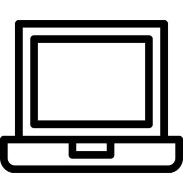 dizüstü bilgisayar vektör çizgisi simgesi