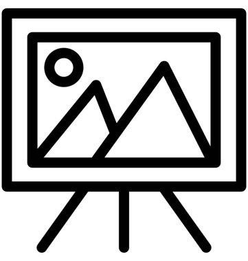 Manzara vektör satırı simgesi