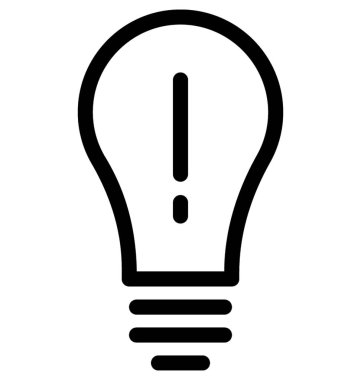 Ampul vektör satırı simgesi