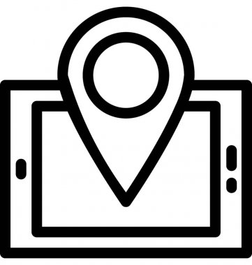 Mobil haritalar vektör satırı simgesi