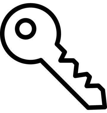 Anahtar vektör satırı simgesi