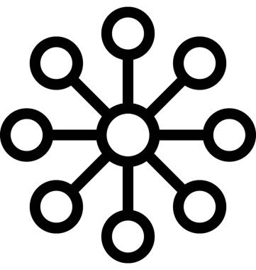 Ağ vektör satırı simgesi