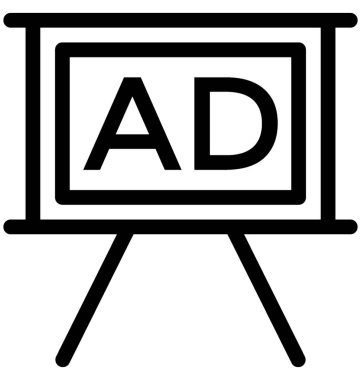 Billboard vektör satırı simgesi