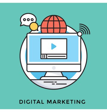 dijital pazarlama vektör simgesi