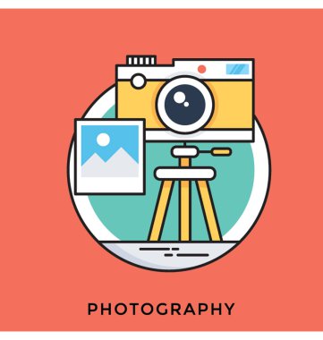 Fotoğraf düz vektör simgesi