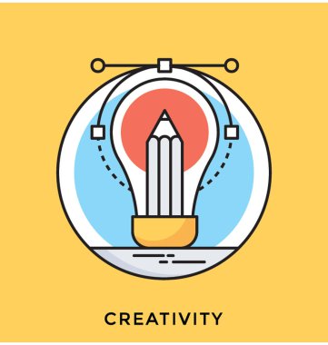 Yaratıcılık düz vektör simgesi