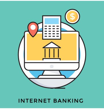 Internet Bankacılığı düz vektör simgesi