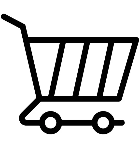 Alışveriş Arabası Vektör Çizgisi Simgesi — Stok Vektör