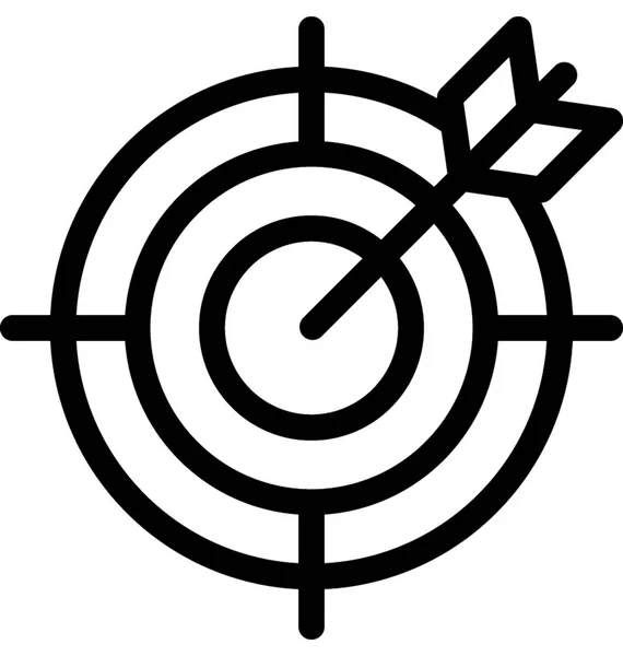 Zielvektorlinien Symbol — Stockvektor