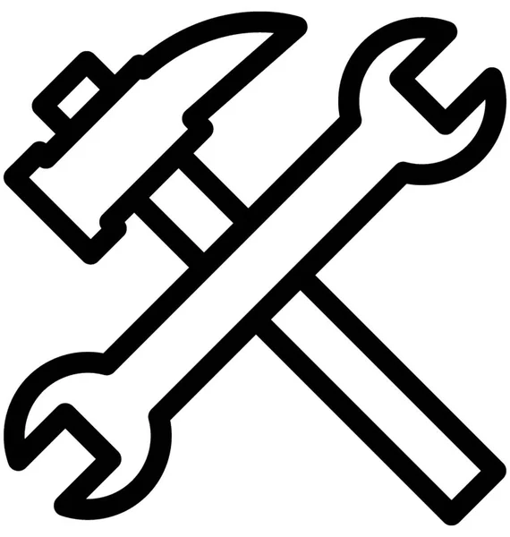 Repair Tools Vector Line Icon — Stock Vector