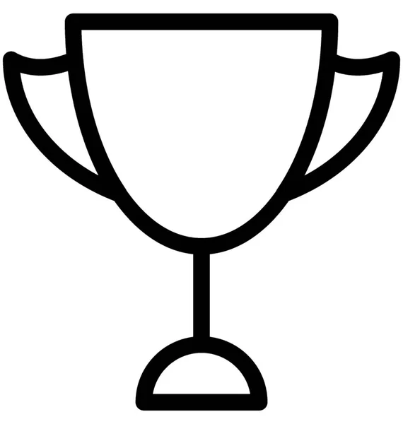 Trophy Vector Line Icon — Stock Vector