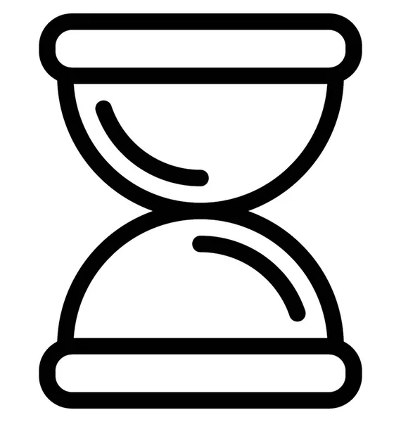 Reloj Arena Vector Línea Icono — Vector de stock