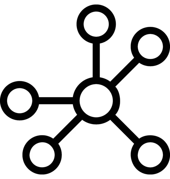 Δίκτυο Εικονίδιο Γραμμή Διάνυσμα — Διανυσματικό Αρχείο