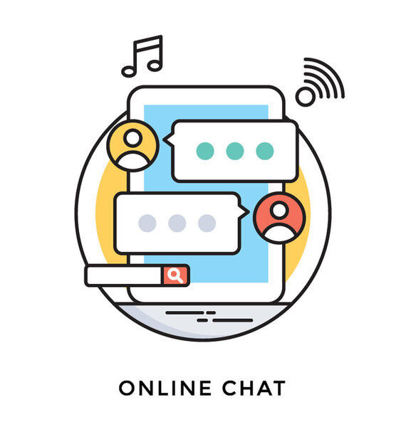 Online Chat Vector Icon
