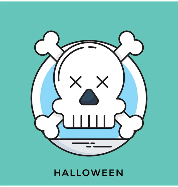 Halloween Ícone Vetor Plana —  Vetores de Stock