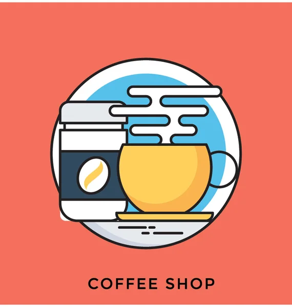 Coffee Shop Vector Icon — Stock Vector