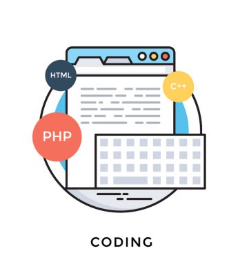 Düz vektör simgesi kodlanıyor