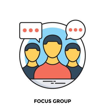 Odak grup düz vektör simgesi