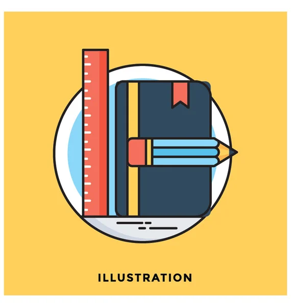 Ilustración Vector Plano Icono — Vector de stock