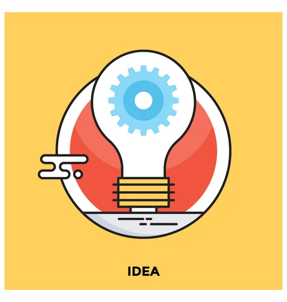 Idea Icono Vector Plano — Archivo Imágenes Vectoriales