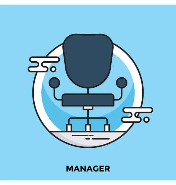 Manager Flat Vector Icon — Stockvector