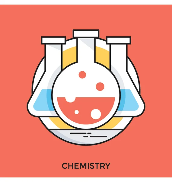 Chemii Płaskie Wektor Ikona — Wektor stockowy