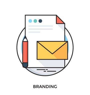 Marka düz vektör simgesi