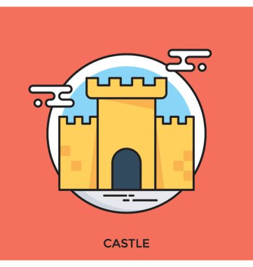 kale düz vektör simgesi