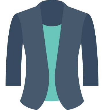 Ceket düz vektör simgesi 