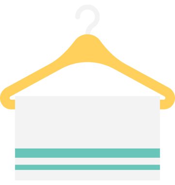 havlu düz vektör simgesi 