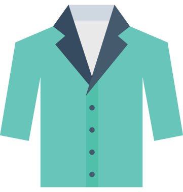 Ceket düz vektör simgesi