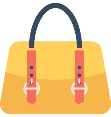 El çantası düz vektör simgesi 