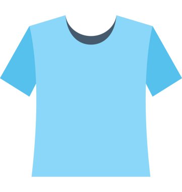 T gömlek düz vektör simgesi