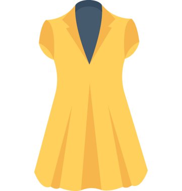 Gece elbise düz vektör simgesi 