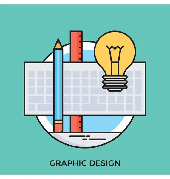 Diseño Gráfico Vector Plano Icono — Vector de stock