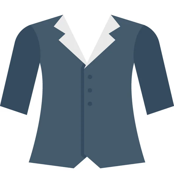 Jacket Flat Vector Icon — Stock Vector