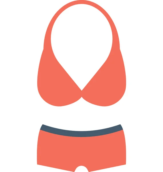 Swimsuit Flat Vector Icon — Stock Vector