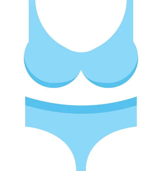 Bikini Platte Vector Icon — Stockvector