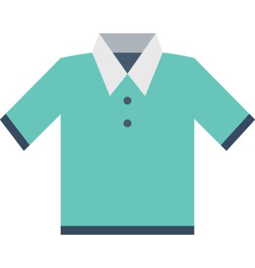 T gömlek düz vektör simgesi