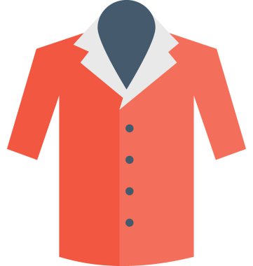 Palto düz vektör simgesi