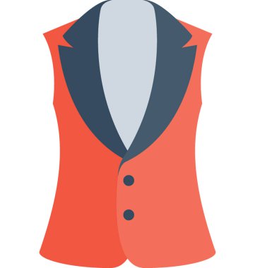 Erkek takım elbise düz vektör simgesi